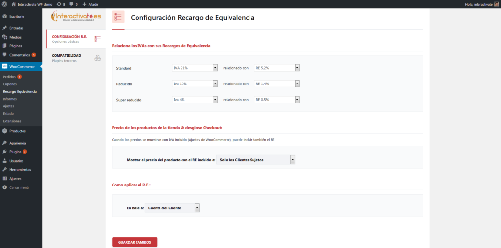 Screenshot_2019-02-19 Recargo Equivalencia ‹ Interactivate WP demo — WordPress
